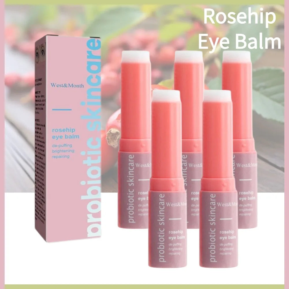 1/3/5Pcs Rosehip Eye Balm Hydrating Eye Stick Lifting Moisturizing Balm Stick Fade Fine Lines Anti-Puffiness Women Skin Care