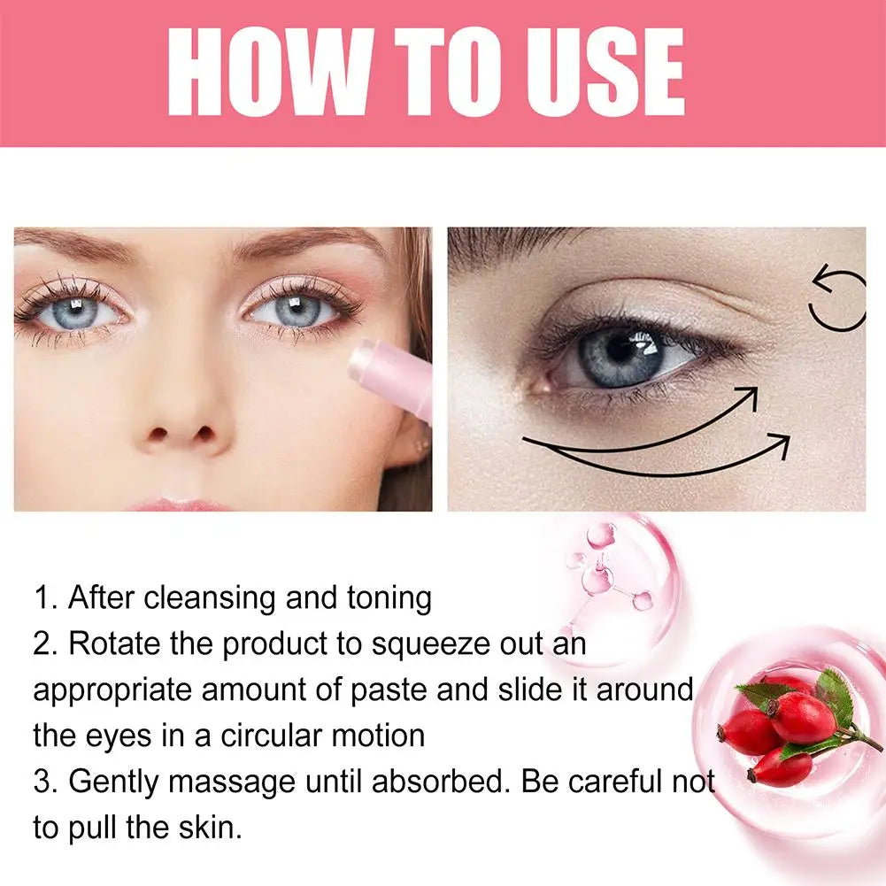 1/3/5Pcs Rosehip Eye Balm Hydrating Eye Stick Lifting Moisturizing Balm Stick Fade Fine Lines Anti-Puffiness Women Skin Care